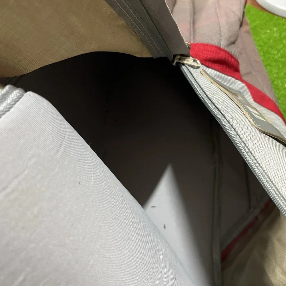 Vintage‎ Taylor Made Golf Zippered Travel Bag Gray Red 90s Padded & Hard Top